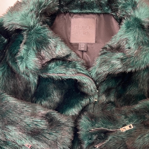 Belle vere Jackets & Blazers - SPECIAL OFFER! CHRISTMAS Emerald green fur coat for holiday coat